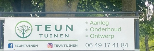 Nieuwe bordsponsor Teun Tuinen